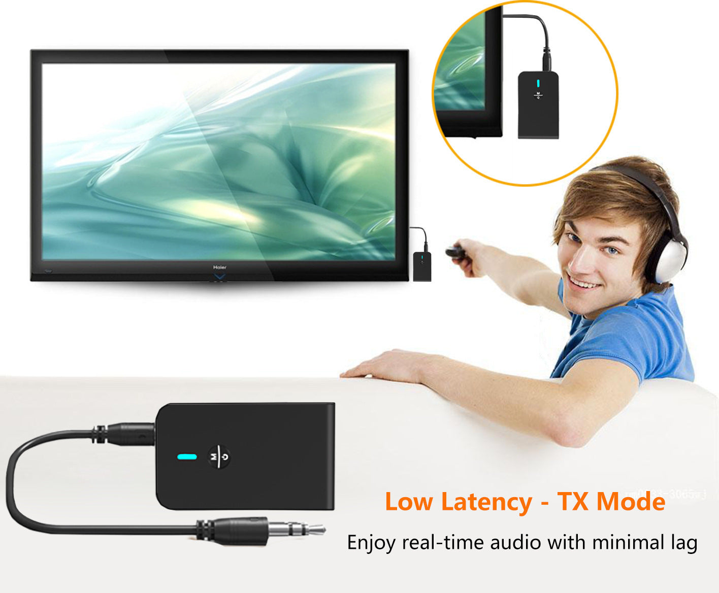 Voymart Bluetooth 5.0 Audio Transmitter Receiver Adapter